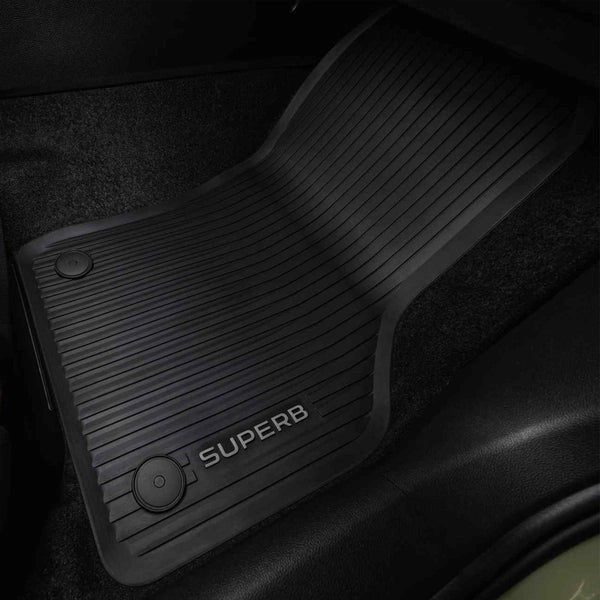 All-weatherfloormats-FrontandRear-NewSuperb2024onwards