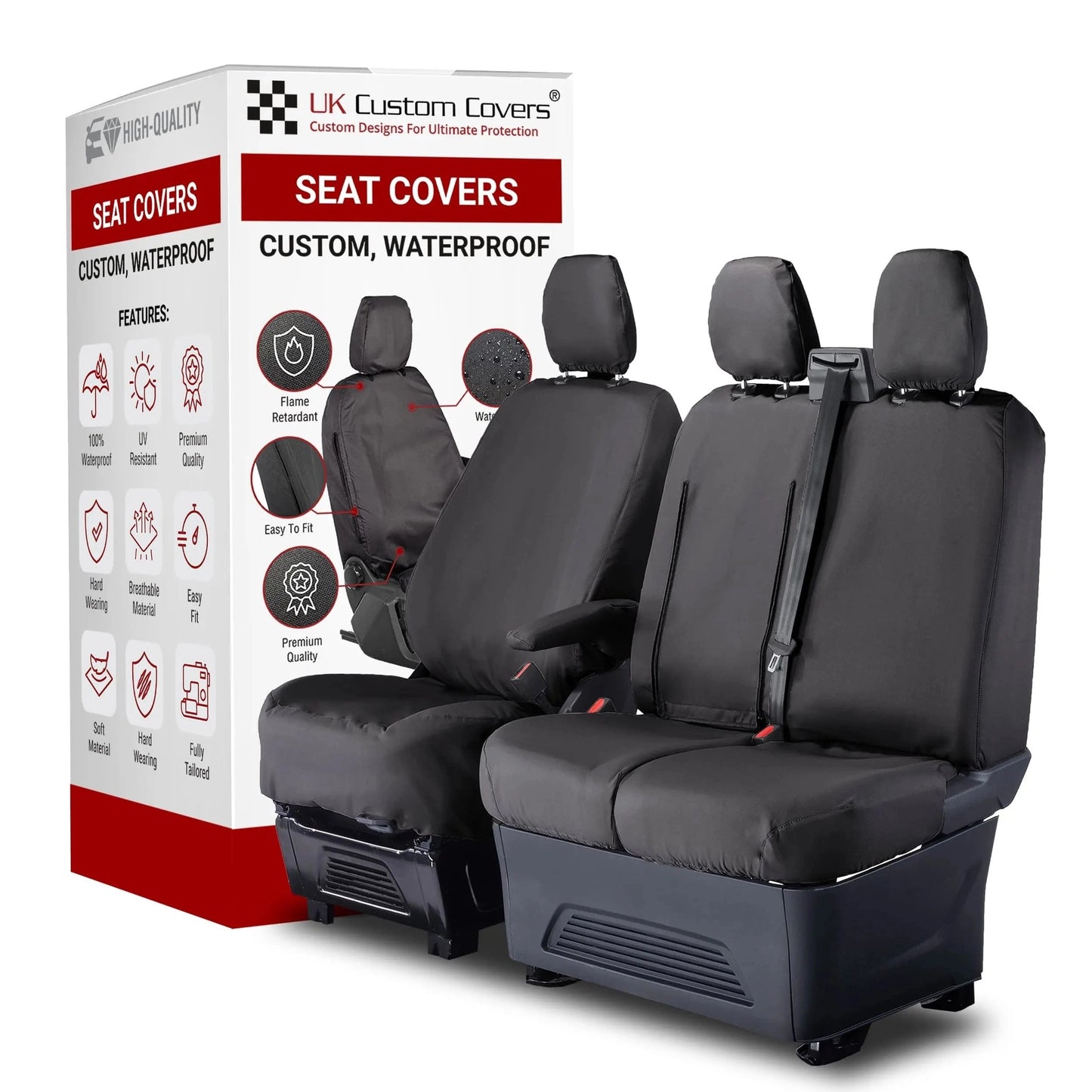 FordTransitCustomSeatCoversCotton-BackedPU