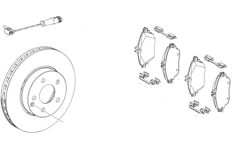 GenuineMercedes-BenzBrakediscs,padsandwearsensor-FRONT-GLA,CLA,A-Class,B-Class