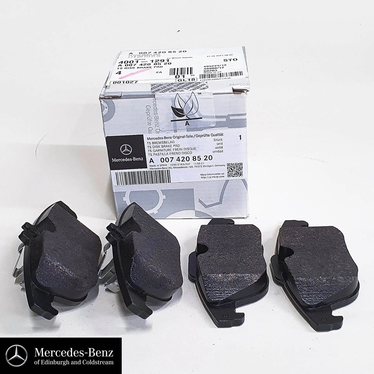 GenuineMercedes-Benzbrakepadsandwearsensor-Rear-CClass204Series