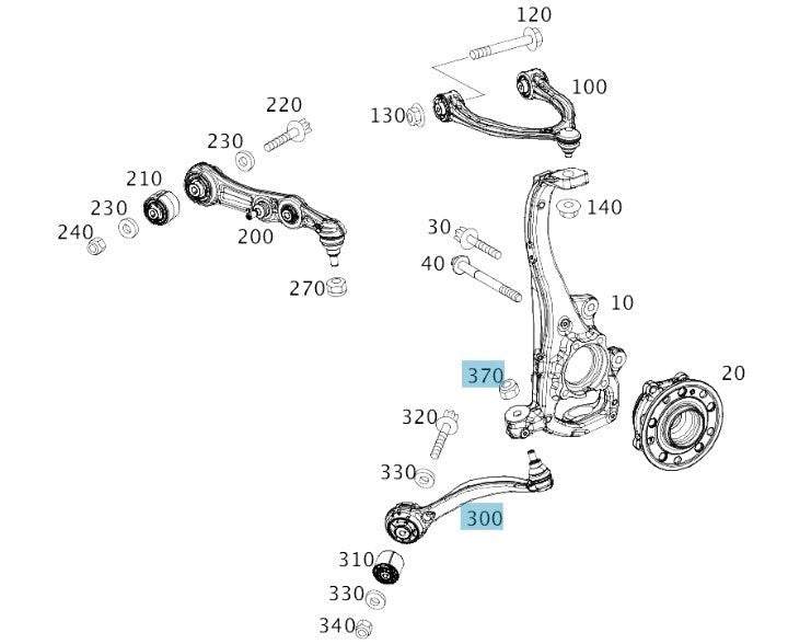 GenuineMercedes-BenzlowerfrontsuspensionarmCClass205modelseries
