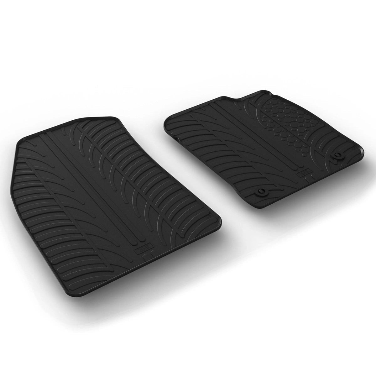 GledringTailoredBlackRubber2PieceFloorMatSettofitFordTransitCourierVan2014-2023