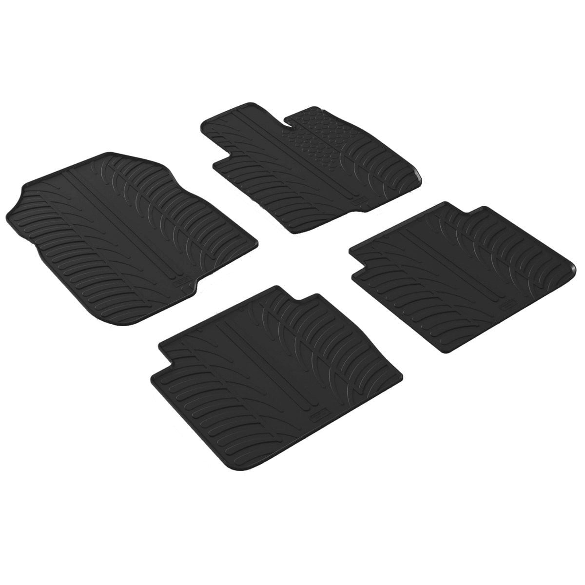 GledringTailoredBlackRubber4PieceFloorMatSettofitHondaCR-VMk.52018-2023