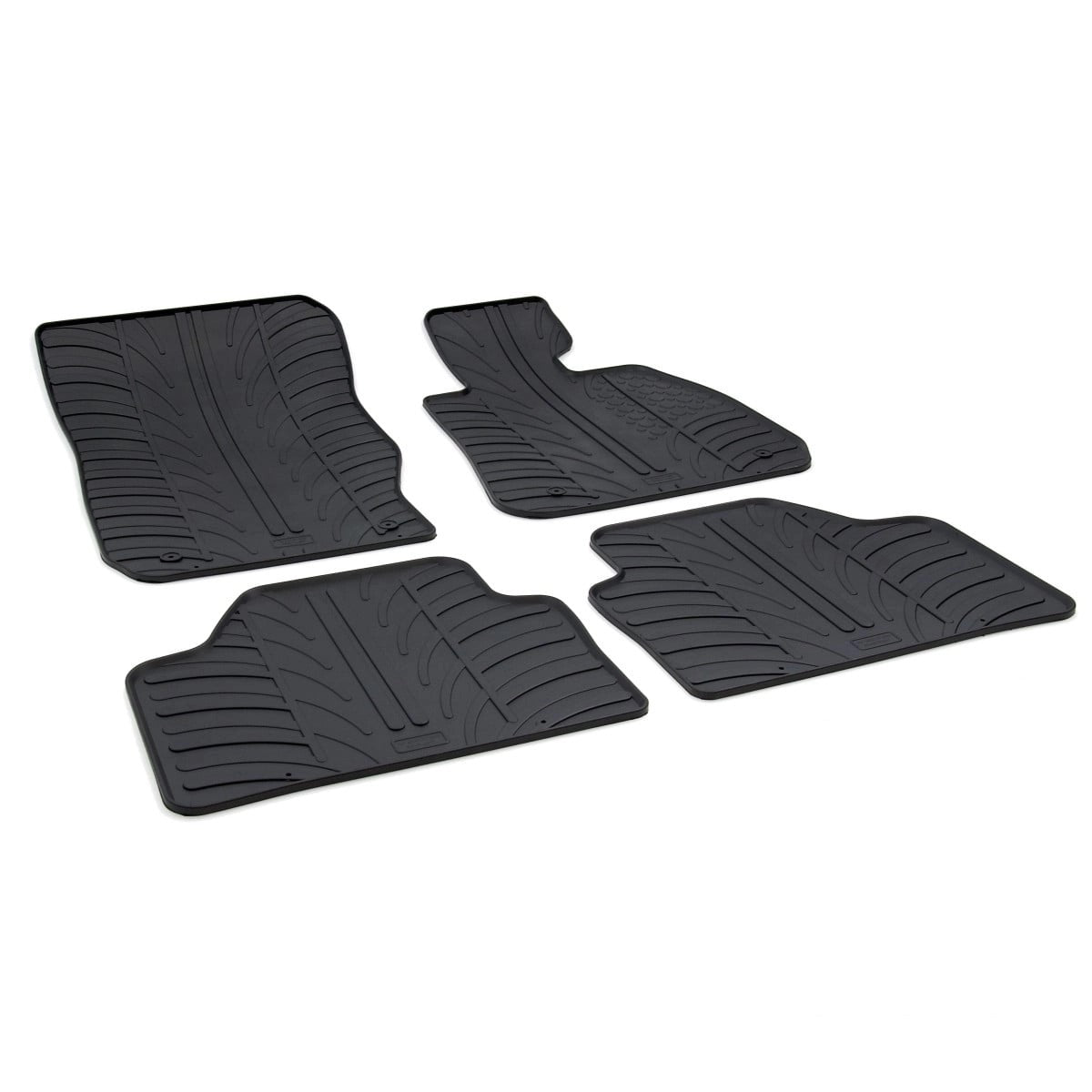 GledringTailoredBlackRubber4PieceFloorMatSettofitBMWX1(E84)2009-2015