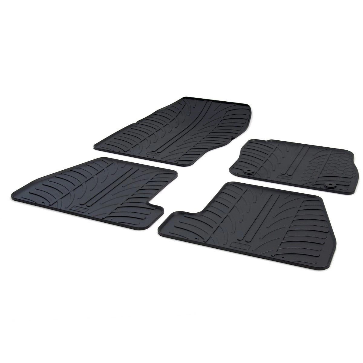 GledringTailoredBlackRubber4PieceFloorMatSettofitFordFocusMk.32011-2014