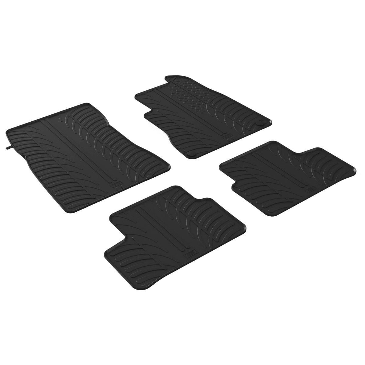 GledringTailoredBlackRubber4PieceFloorMatSettofitMercedesGLA(H247)2020-2026