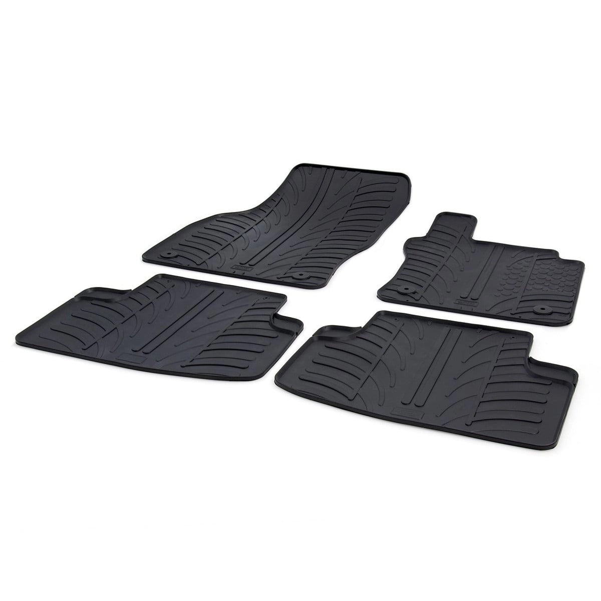 GledringTailoredBlackRubber4PieceFloorMatSettofitVolkswagenGolfSV2014-2020
