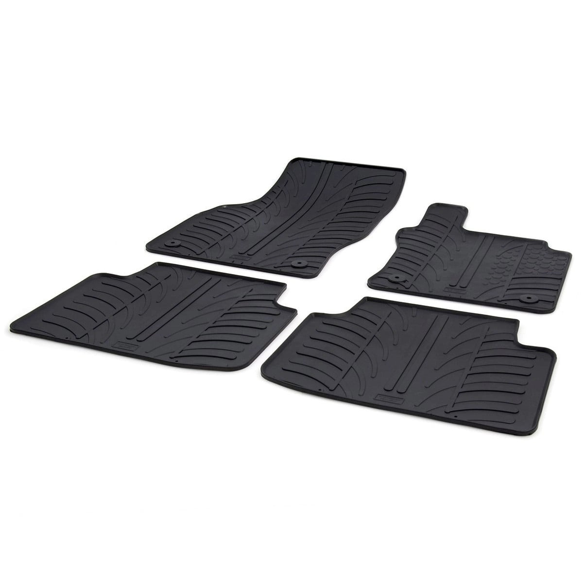 GledringTailoredBlackRubber4PieceFloorMatSettofitVolkswagenPassatMk.82015-2023