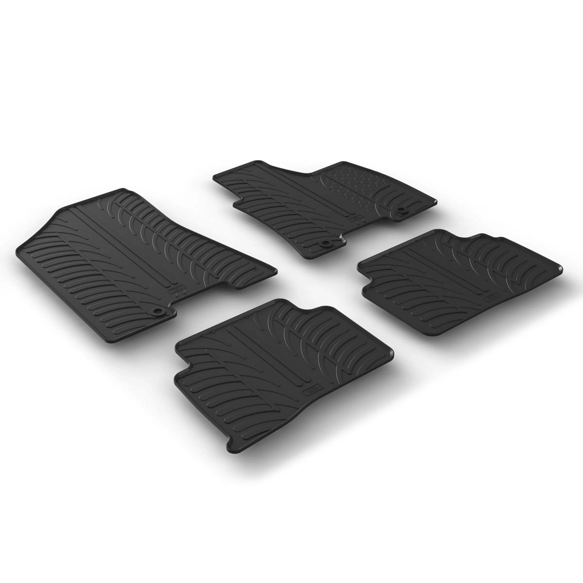 GledringTailoredBlackRubber4PieceFloorMatSettofitHyundaiTucsonMk.22015-2020