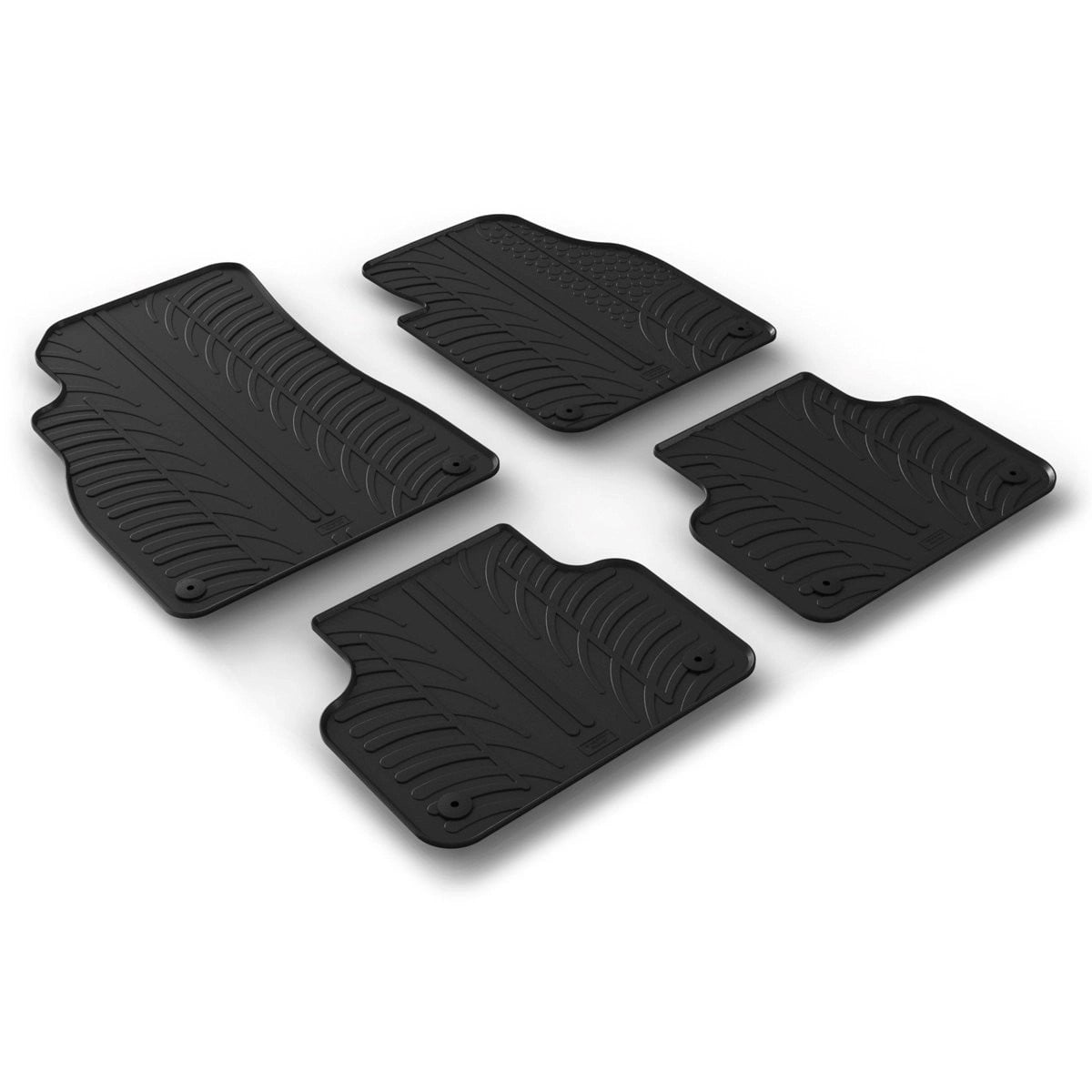 GledringTailoredBlackRubber4PieceFloorMatSettofitAudiQ82018-2026
