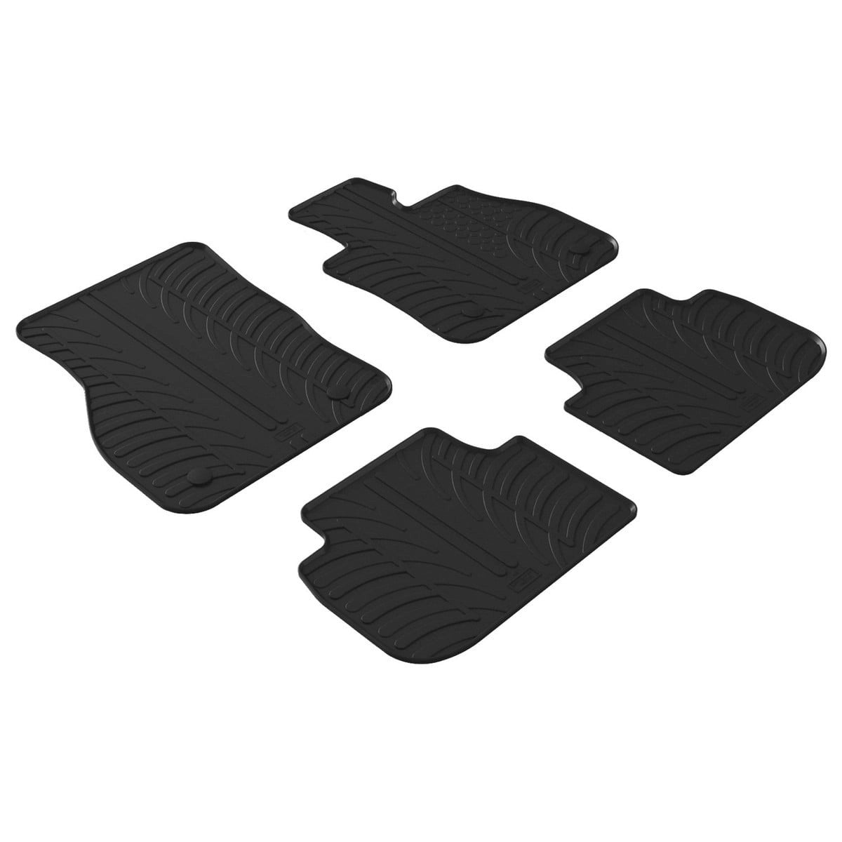 GledringTailoredBlackRubber4PieceFloorMatSettofitBMW1Series(F40)2019-2024