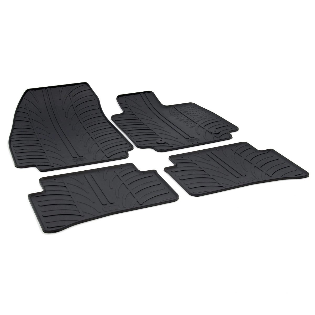 GledringTailoredBlackRubber4PieceFloorMatSettofitRenaultCapturMk.12013-2019