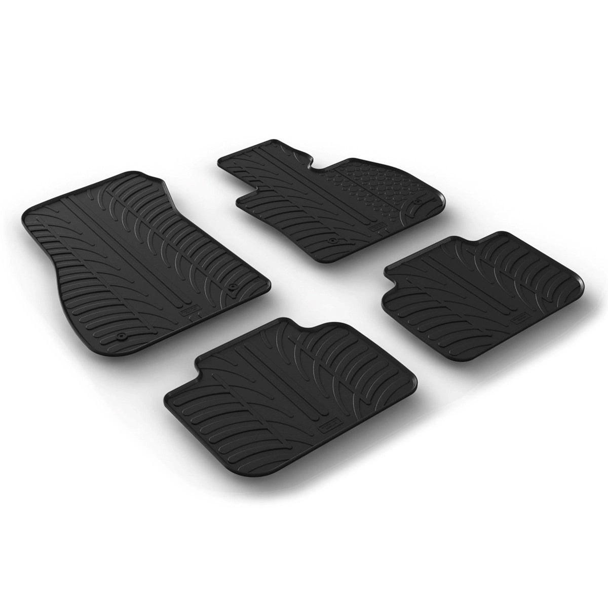 GledringTailoredBlackRubber4PieceFloorMatSettofitBMWX2(F39)2018-2023