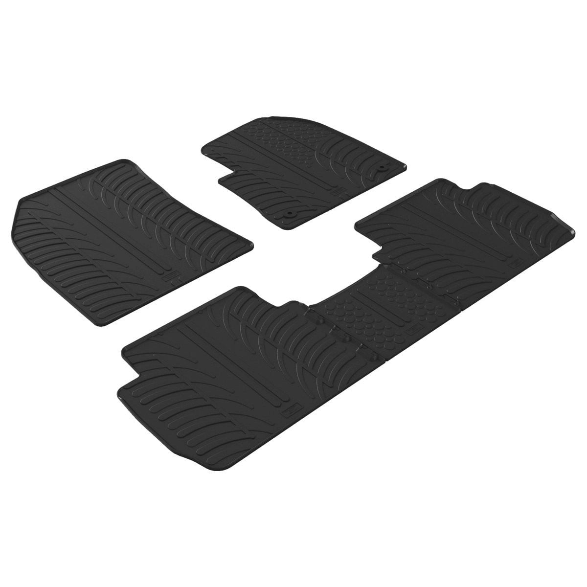 GledringTailoredBlackRubber5PieceFloorMatSettofitPeugeot5008Mk.22017-2024