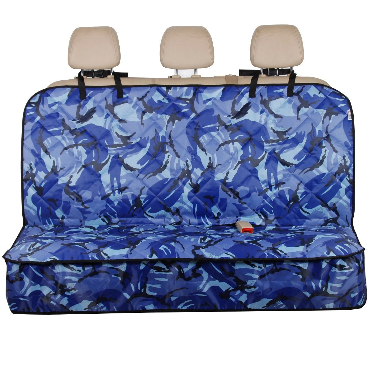 HeavyDutyCamoBluePremiumQuiltedDogCatPetHammockRearSeatCoverSale