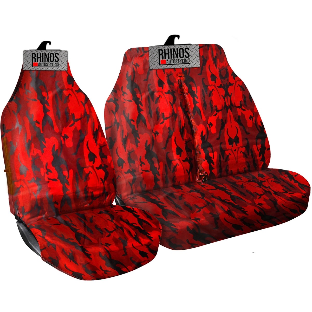 HeavyDutySingleandDoublePassengerVanSeatCovers-2+1-CamoRedSale