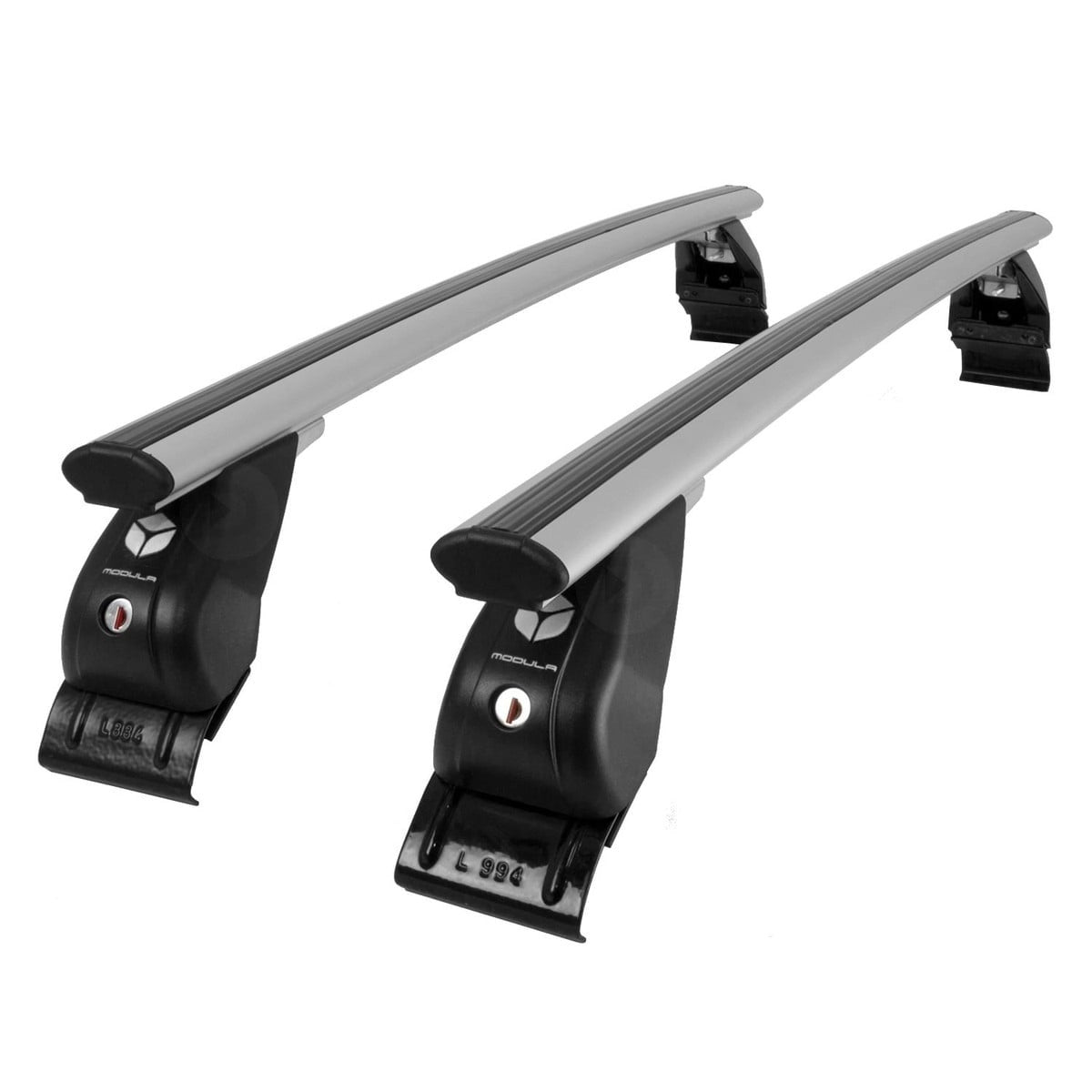 ModulaAeroSilverAluminiumRoofBarstofitNissanMicra(K14)2017-2022(NoRoofRails)