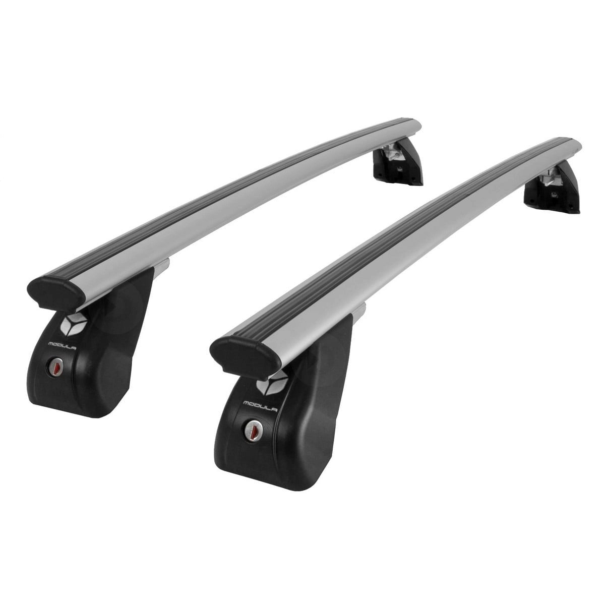 ModulaAeroSilverAluminiumRoofBarstofitAudiA4Avant(B8)2008-2015(ClosedRoofRails)