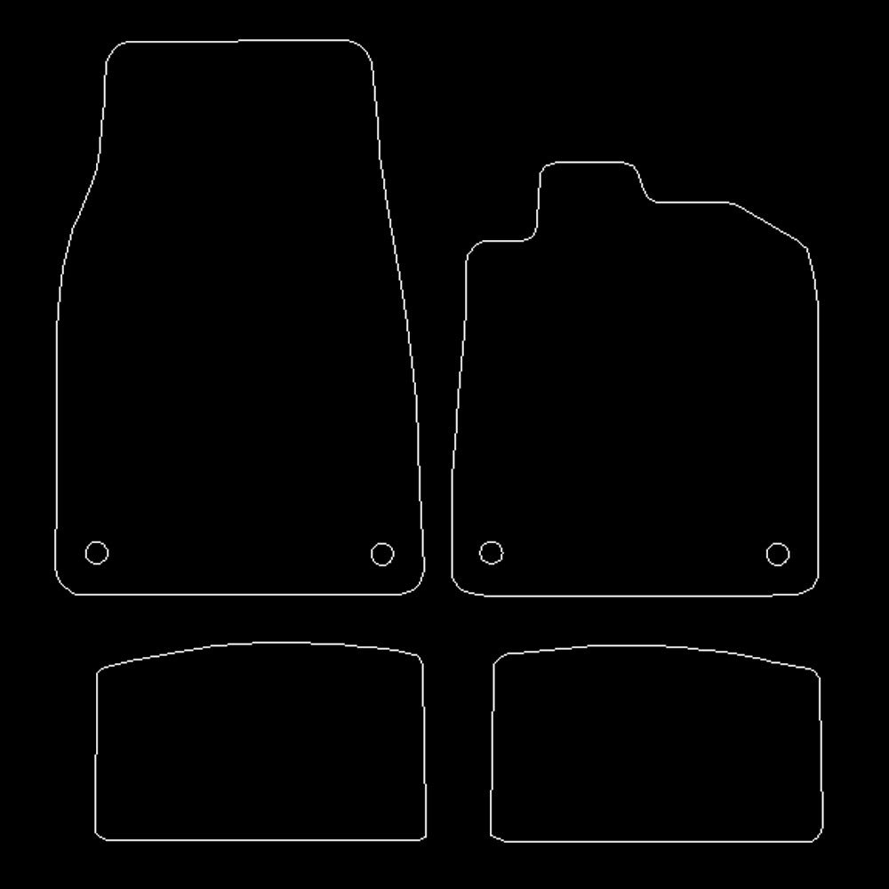 PorscheTaycan2019toCurrentclipsindriverandpassengerFloorMats