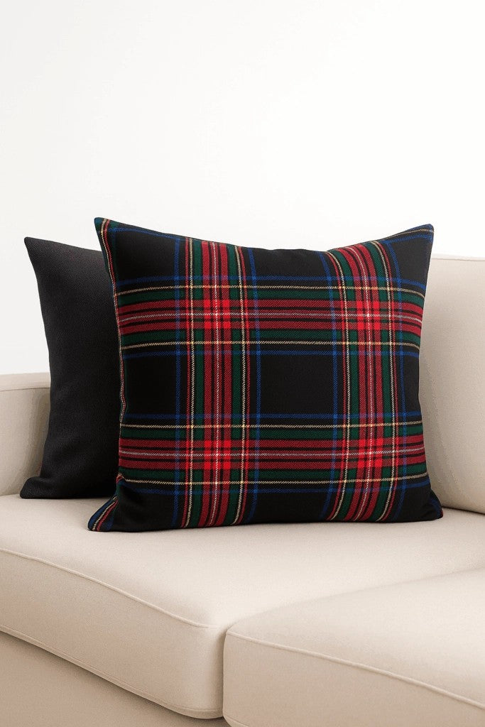 StewartBlackWoolCushionCover