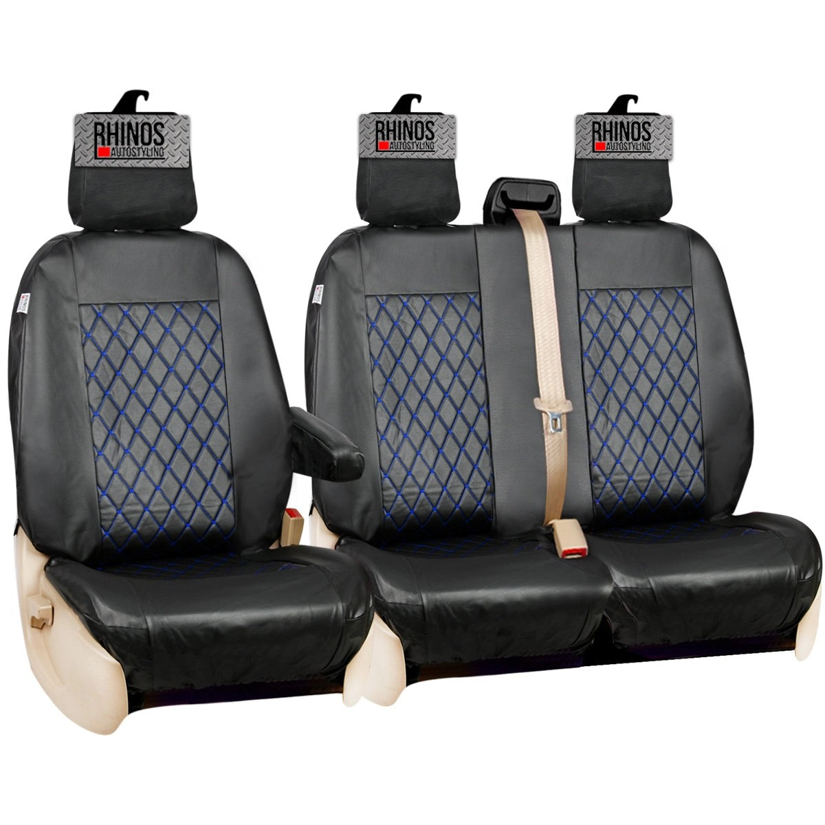 TAILOREDFORFORDTRANSITCUSTOM2013-2022-BLUEDIAMONDLEATHERVANSEATCOVERSSale