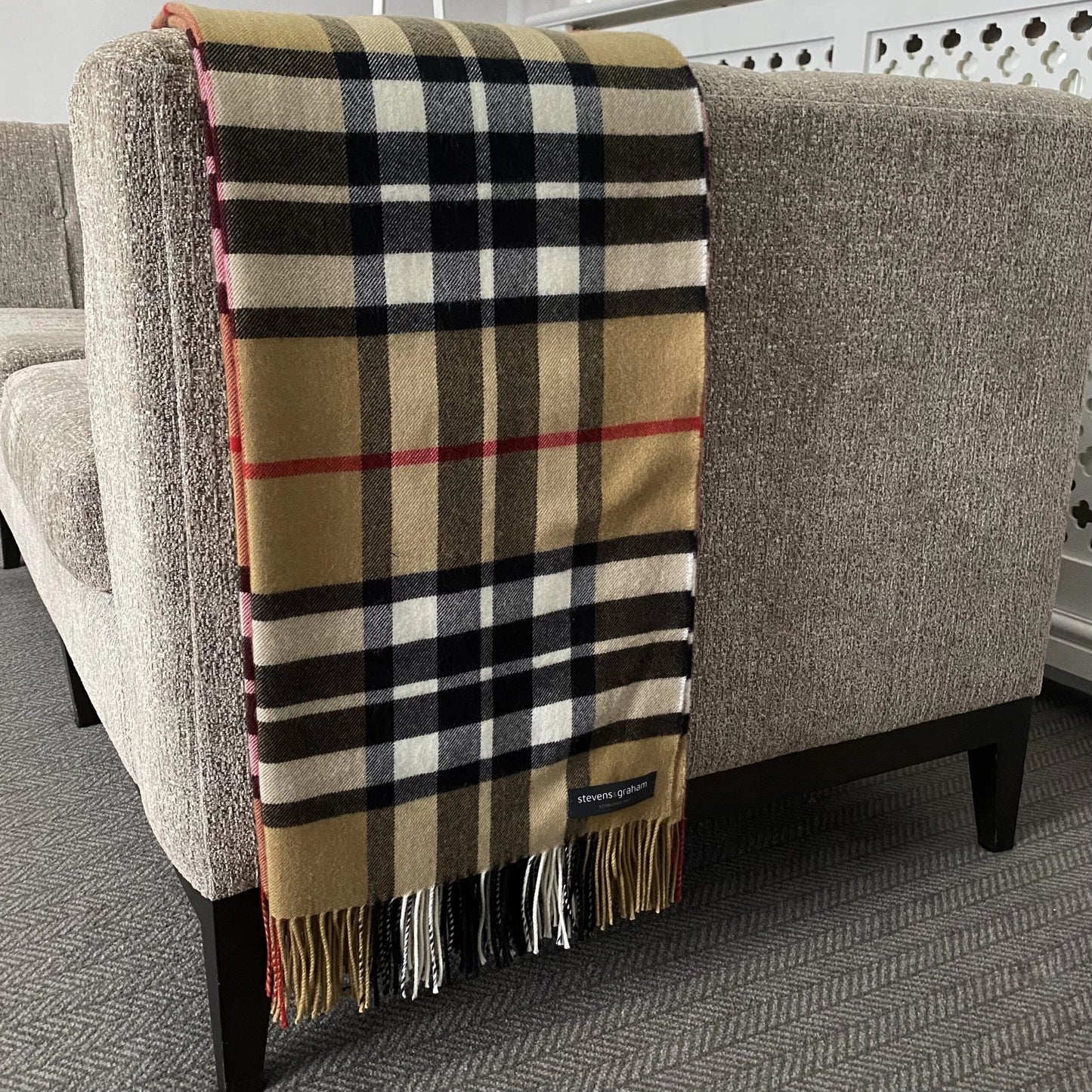 ThompsonBrownTartanLambswoolThrow