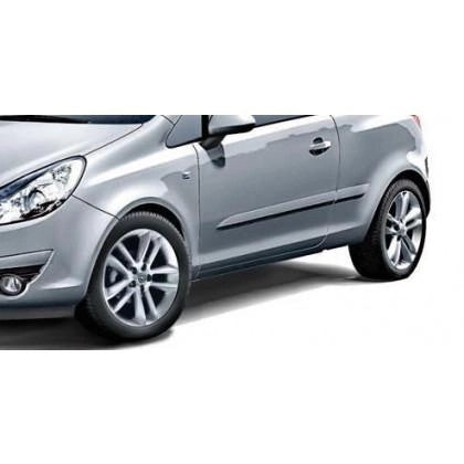 VauxhallCorsaD3-drBodySideProtectionMouldingKit-LightSilver