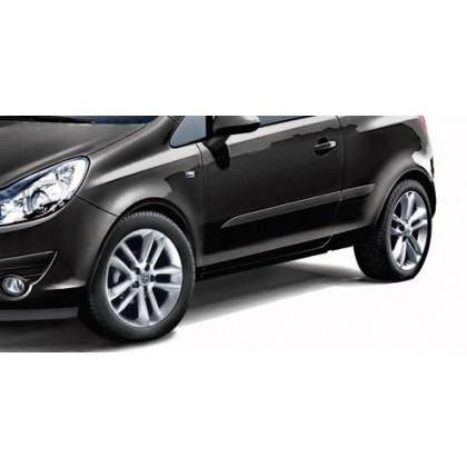 VauxhallCorsaD3-drBodySideProtectionMouldingKit-SaphireBlack
