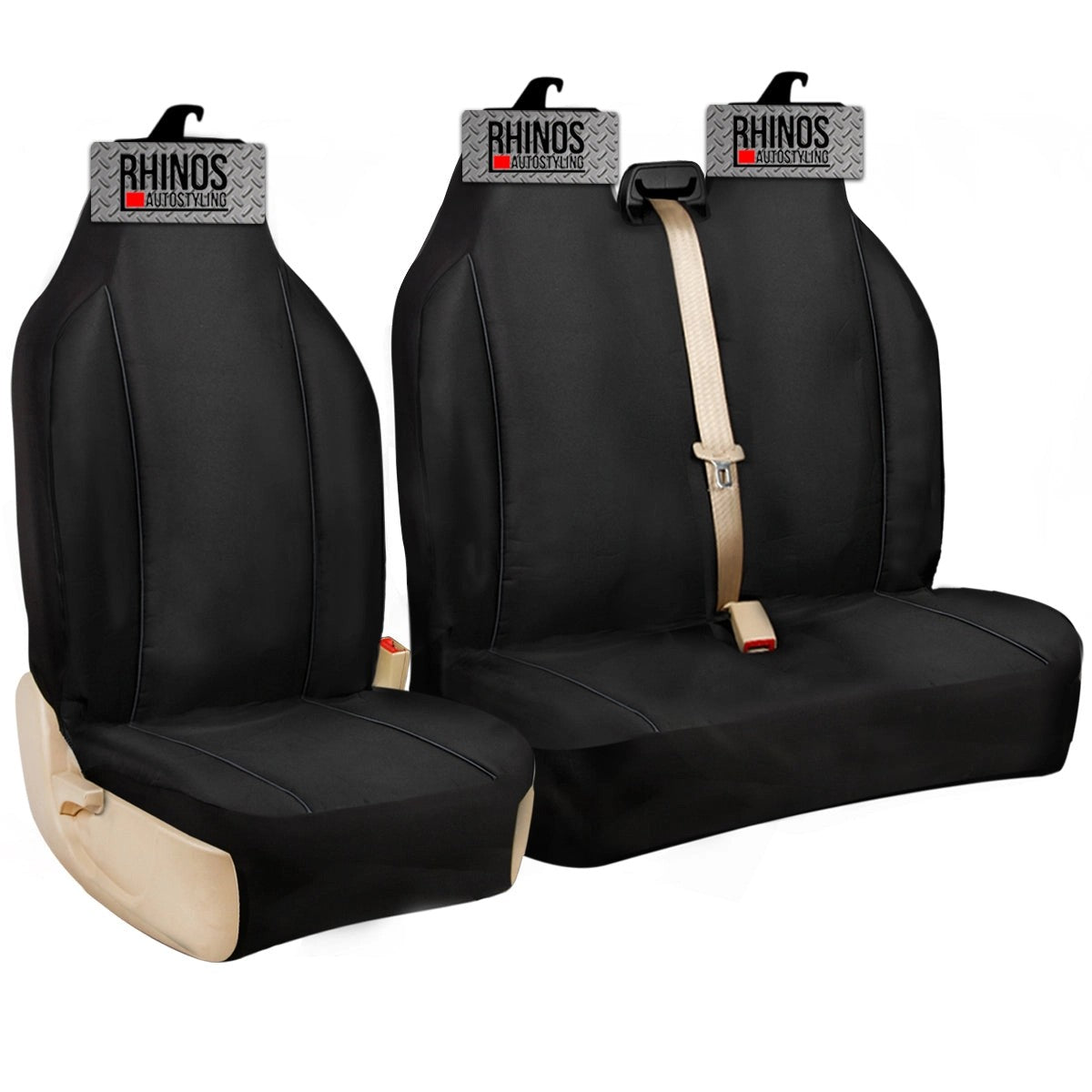 2+1-BlackAndBlackPiping-PremiumLuxuryVanSeatCoversSingleDriversAndDoublePassengersSeatCoversSale