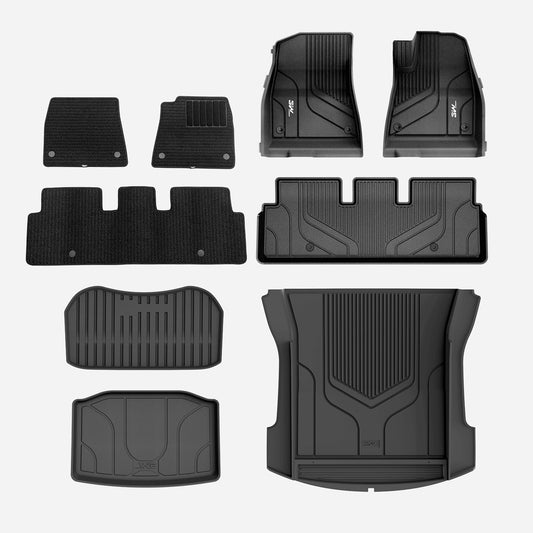 3WCustomCarFloorMatsAllWeatherBootLiners,StorageLinerandDoubleLayerCarpetedFloorLinersforTeslaModel32021-2023RHD