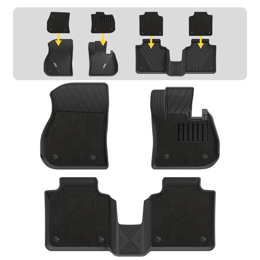 3WDoubleLayerCarMatsforBMWX1U11WithCarpets2023-2026RHD(NotFor18dandxdrive25epetrolhybrid)