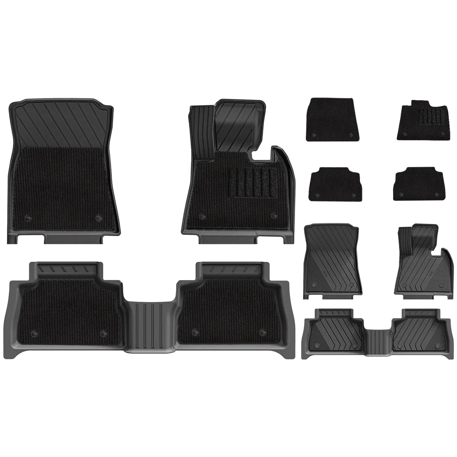 3WDoubleLayerCarMatsForBMWX6G06WithCarpets2019-2026RHD
