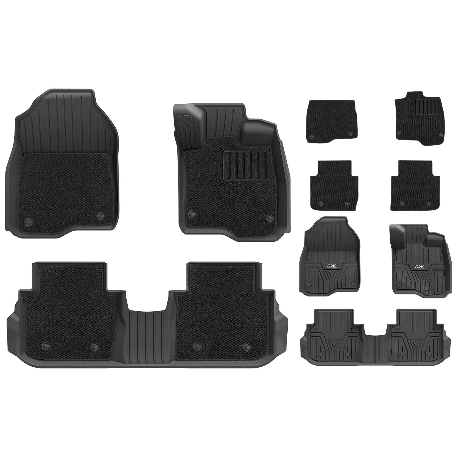 3WDoubleLayerCarMatsForHondaCR-VSixthWithCarpets2023-2026