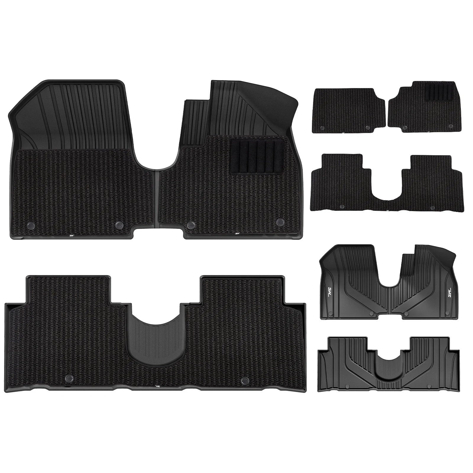 3WDoubleLayerCarMatsforHyundaiIONIQ5WithCarpets2021-2026RHD(Forslidingcenterconsoleonly)