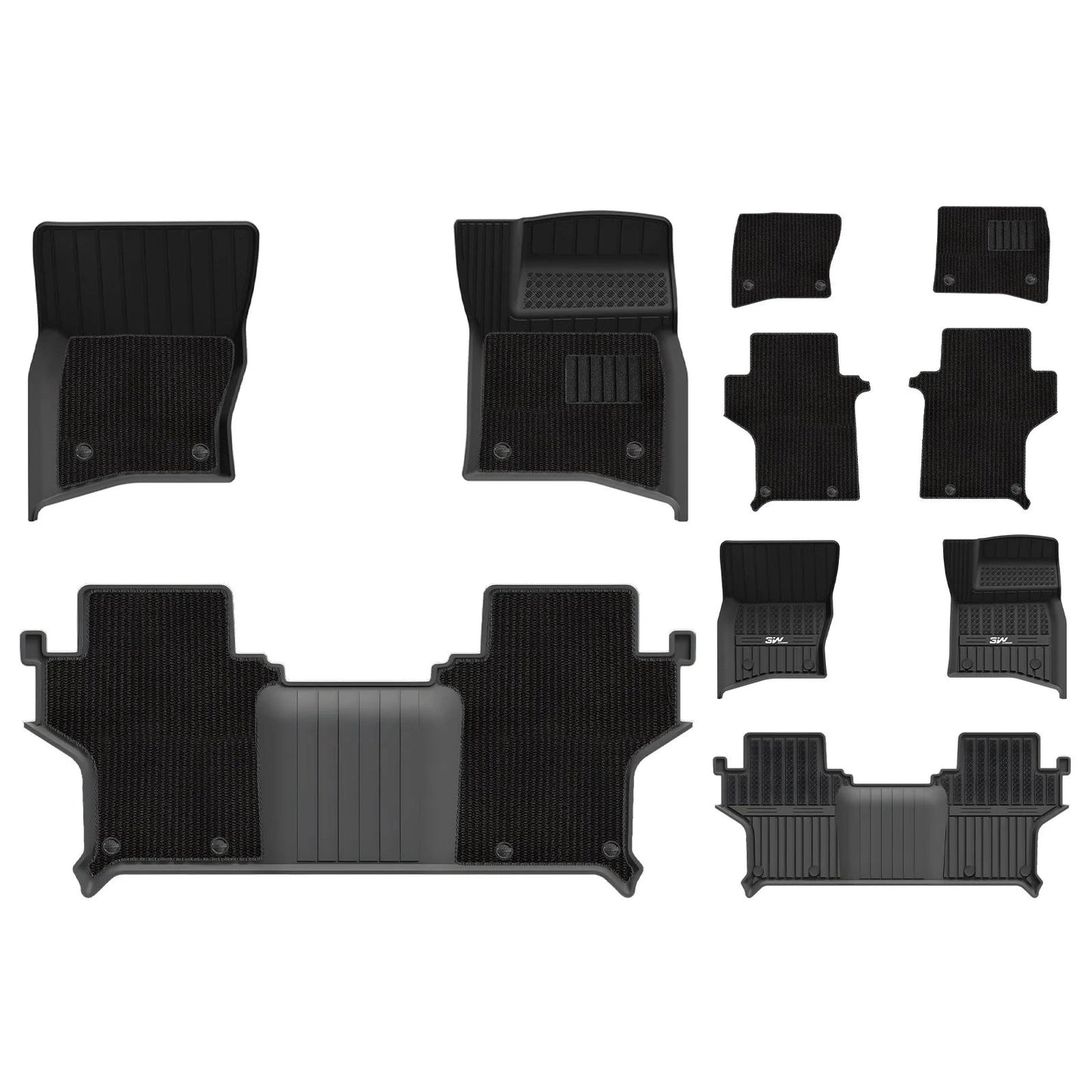 3WDoubleLayerCarMatsforLandRoverDefender90WithCarpets2020-2026RHD