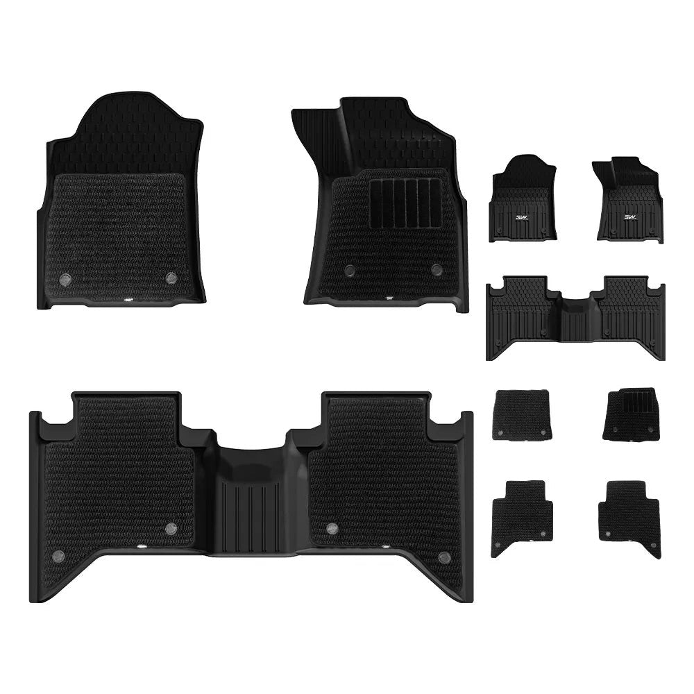 3WDoubleLayerCarMatsforToyotaHilux4DoorsWithCarpetsRHD(NotforManualtransmission)
