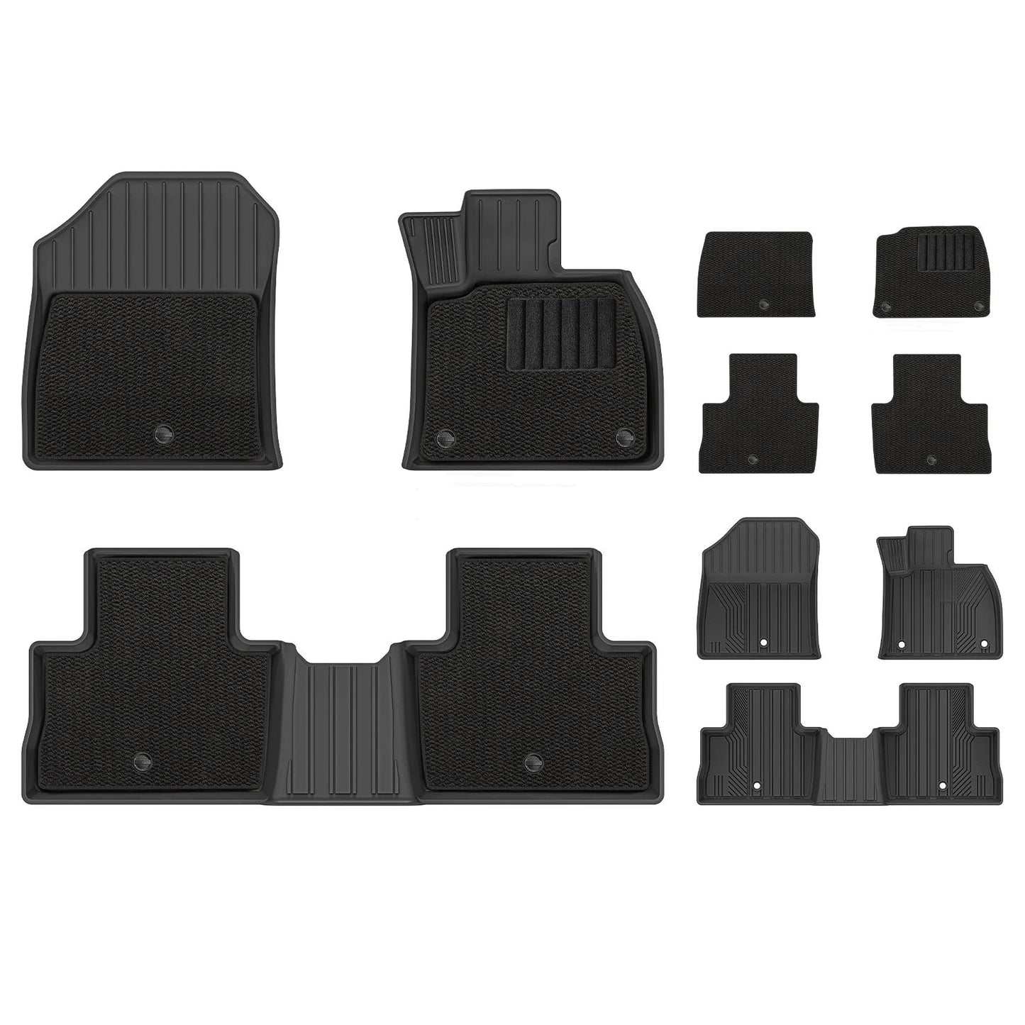 3WDoubleLayerCarMatsforToyotaRAV4XA50WithCarpets2019-2025RHD