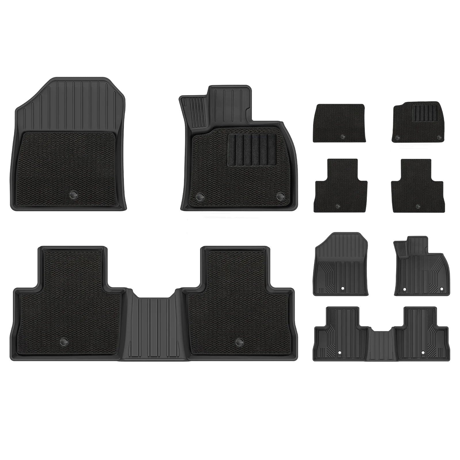 3WDoubleLayerCarMatsforToyotaRAV4XA50WithCarpets2019-2025RHD
