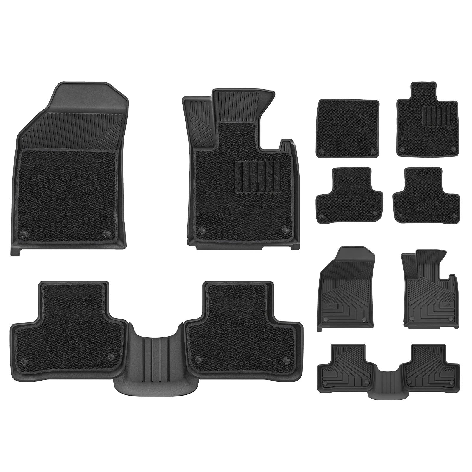 3WDoubleLayerCarMatsforVolvoXC60WithCarpets2019-2026RHD