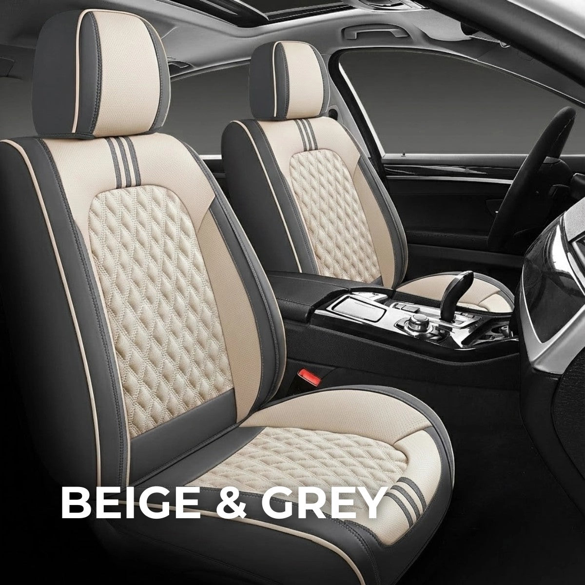 BEIGE&GREYCarSeatCovers