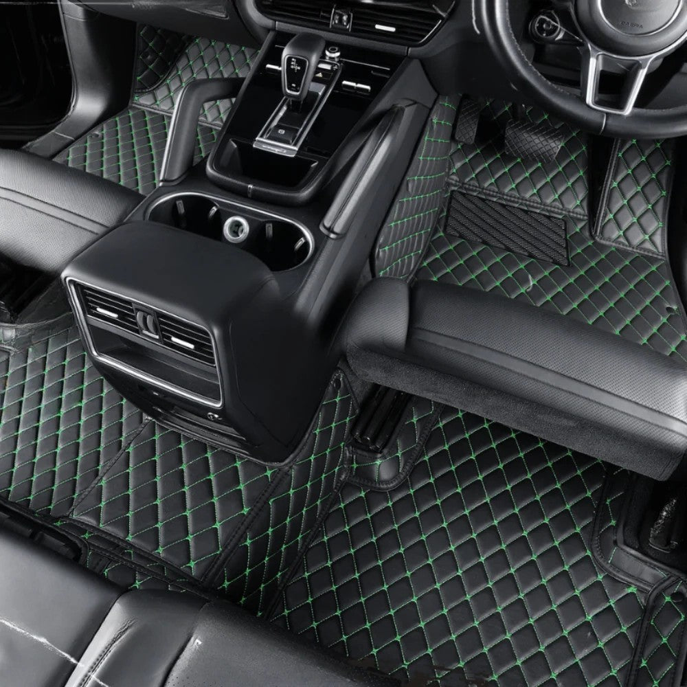 Black&GreenLuxuryDiamondCarFloorMats