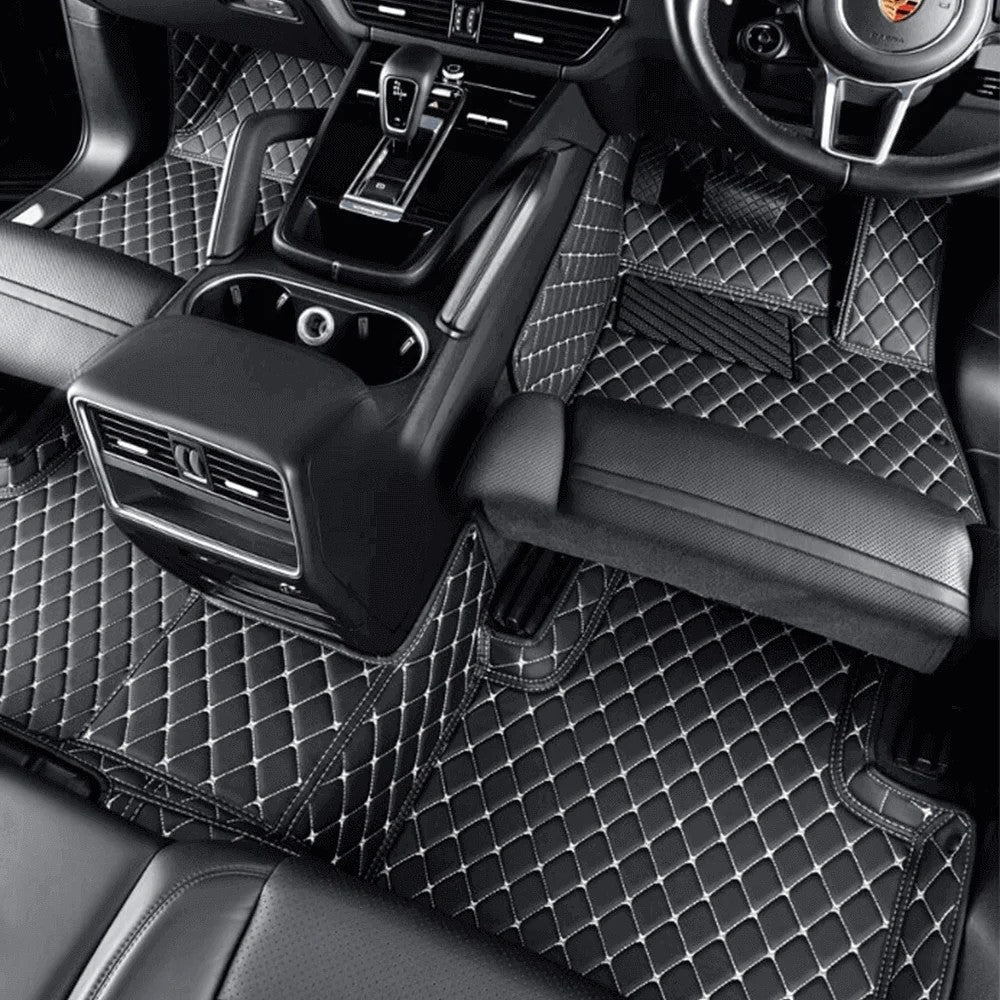 Black&WhiteLuxuryDiamondCarFloorMats