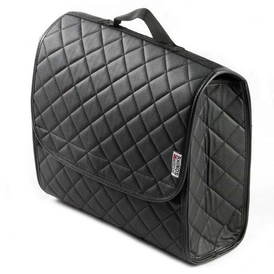 BootTidyOrganiserCompactStorageCarTrunkAntiSlipBagLeatherSquareQuiltedBlackSale