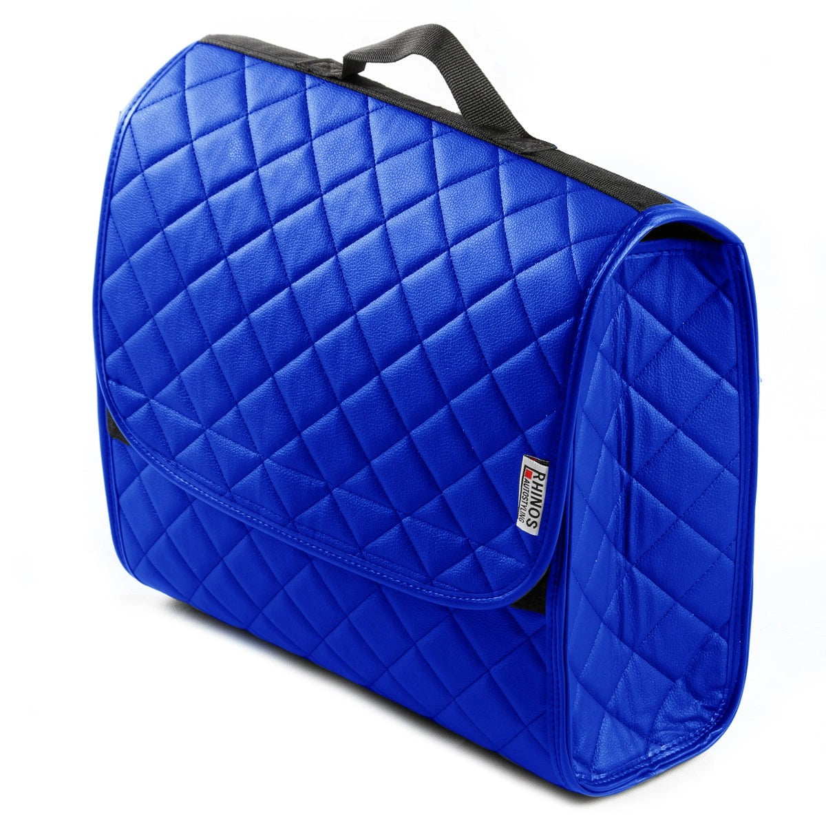 BootTidyOrganiserCompactStorageCarTrunkAntiSlipBagLeatherSquareQuiltedBlueSale