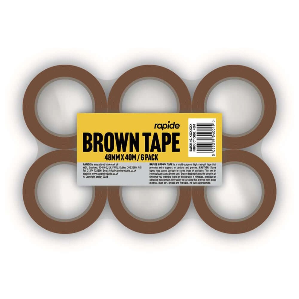 BROWNTAPE48MM/40METERS-6ROLLPACK
