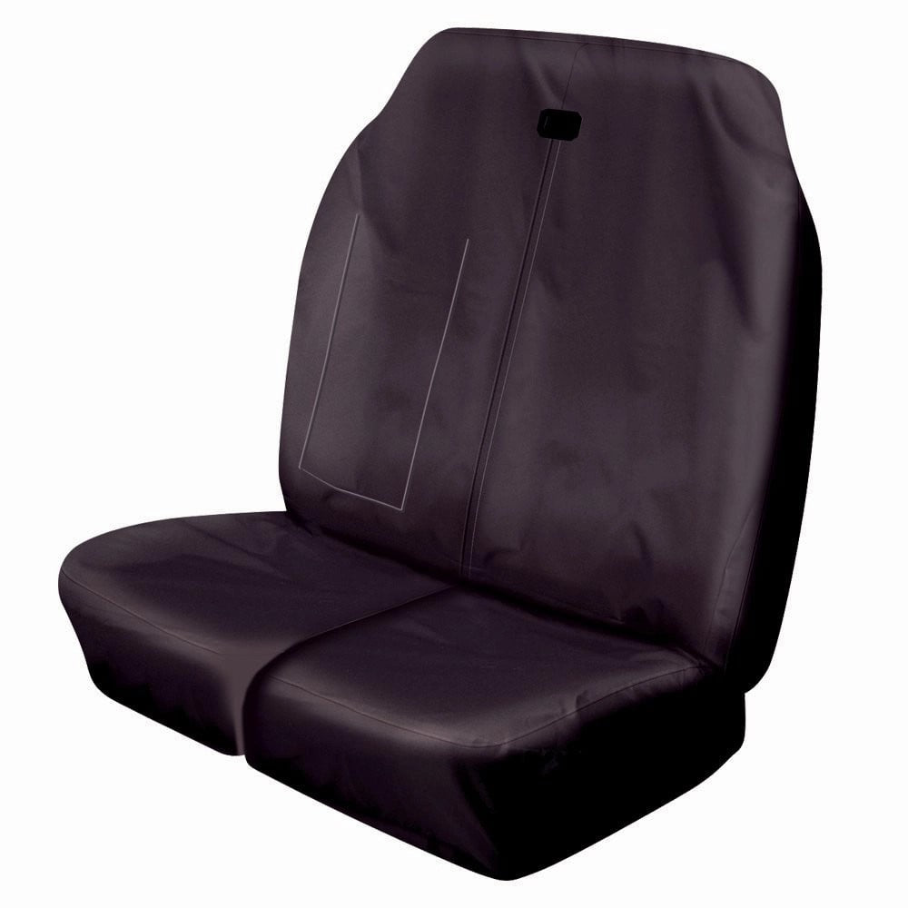 CosmosHiBackStretchMultiHeavyDutyDoubleFrontPassengerVanSeatCover-Black
