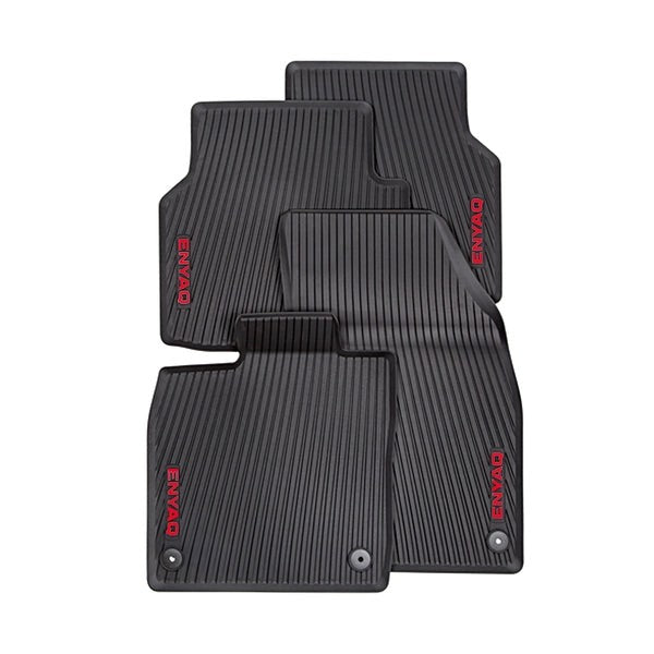 EnyaqallWeatherMats-Setof4withRedLogo