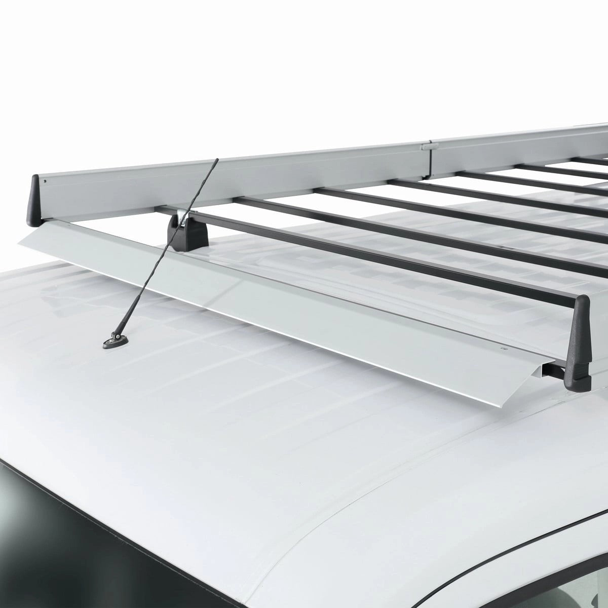 Fabbri164cmAluminiumSpoilerandWindDeflectorforCommercialVehicleFullRoofCargoBasket