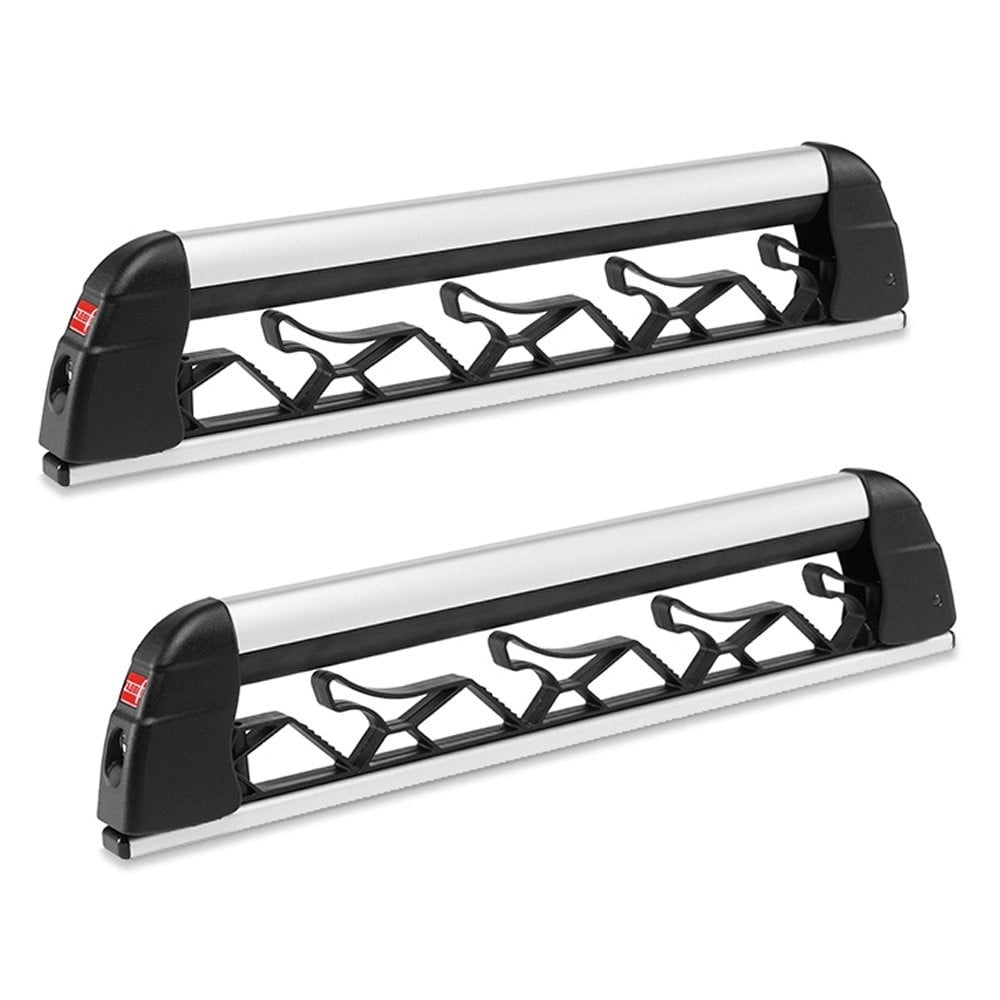 FabbriCarSkiRackandSnowboardCarrier-AngledMountRoofBarAttachment(Carryupto4Skis)