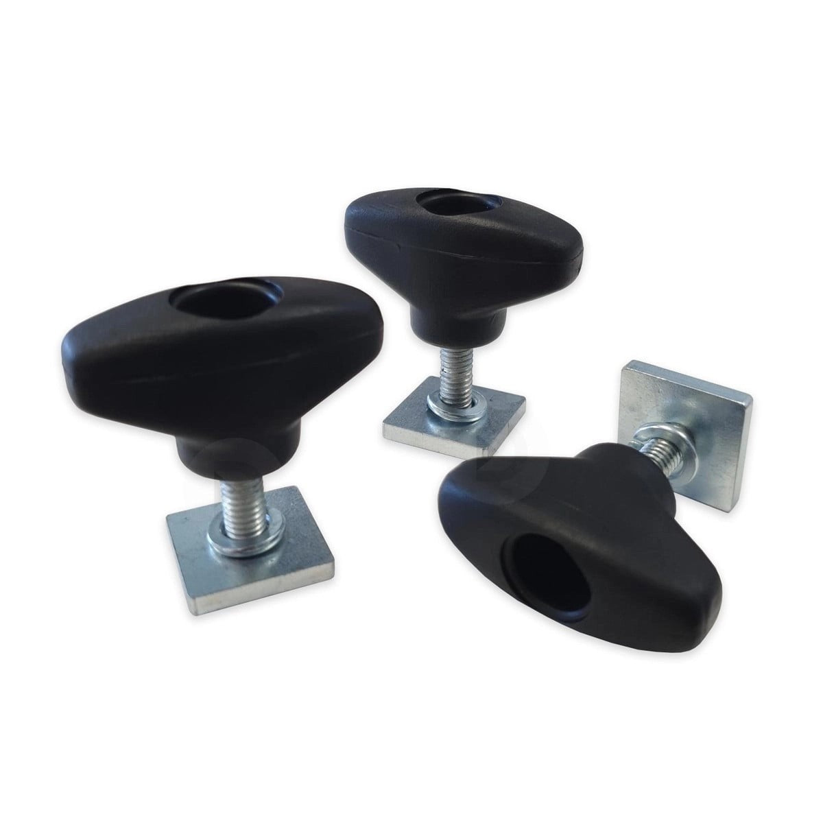 FabbriSetof320x20mmT-TrackAdaptorswithWingKnobsM6x25mm